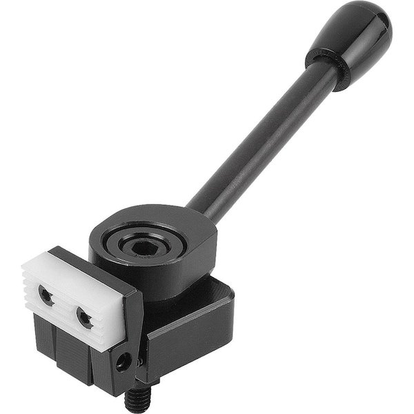 Side Clamp Left A=38, 5 25X25, Form:D Steel